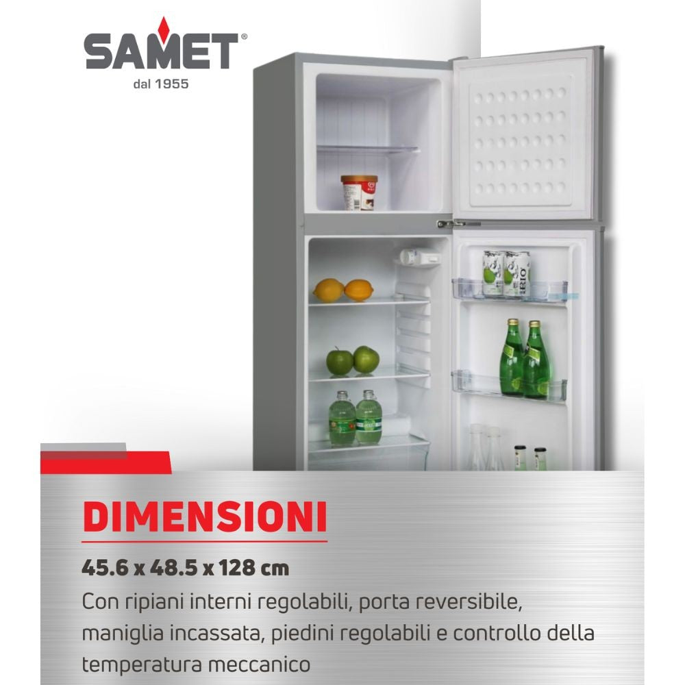 Frigorifero doppia porta Samet Onice 138 inox