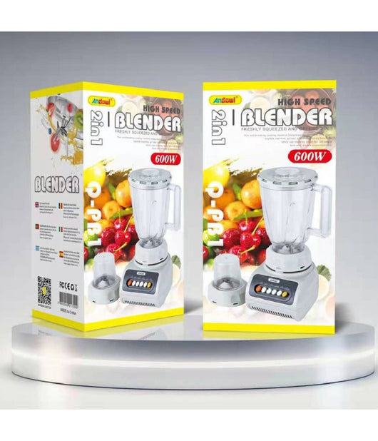 Frullatore 2 In 1  Ad Alta Velocità  600watt Capacità  1,5lt Lame In Titanio Q-pb1         