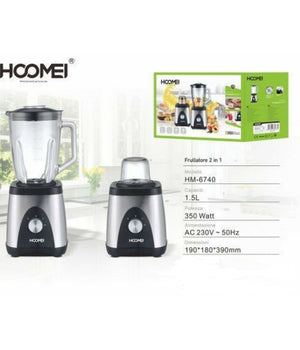 Frullatore 2 In 1 Tritatutto Frutta Frullati Frappe 1,5lt 350w Hoomei Hm-6740         