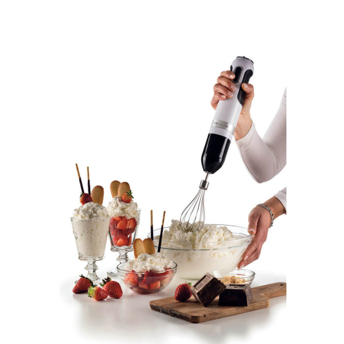 Frullatore a immersione 1000W - 10 velocità + turbo - Accessori inclusi - Bianco