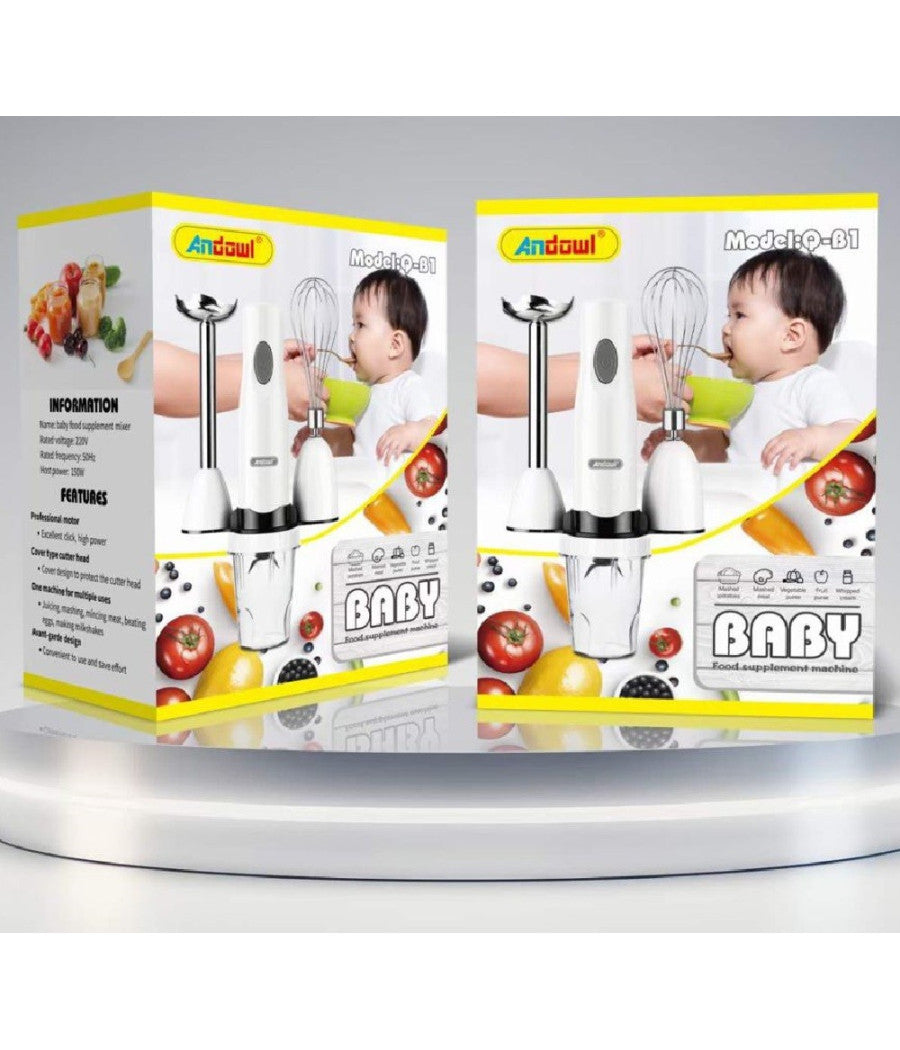 Frullatore Ad Immersione 4 In 1 150 W Integratore Alimentare Per Bambini Q-b1         