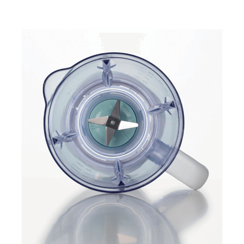 Frullatore Breakfast 500W, 4 lame in acciaio inox, 2 velocità, 1,5L - White & Aegean Teal