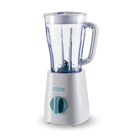 Frullatore Breakfast 500W, 4 lame in acciaio inox, 2 velocità, 1,5L - White & Aegean Teal