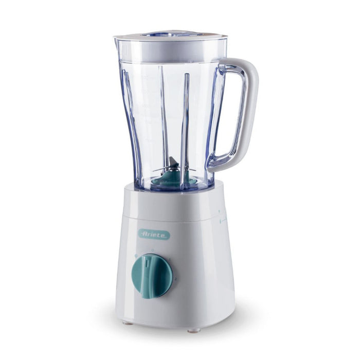 Frullatore Breakfast 500W, 4 lame in acciaio inox, 2 velocità, 1,5L - White & Aegean Teal