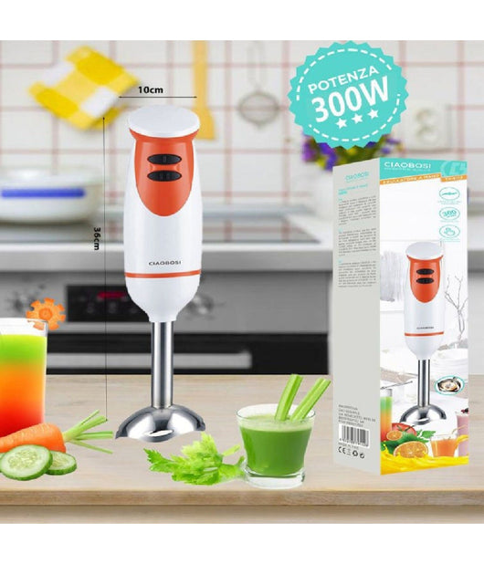 Frullatore Mixer A Immersione 300w Lame Acciaio 2 Velocità  Cucina Trita Tx-9112         