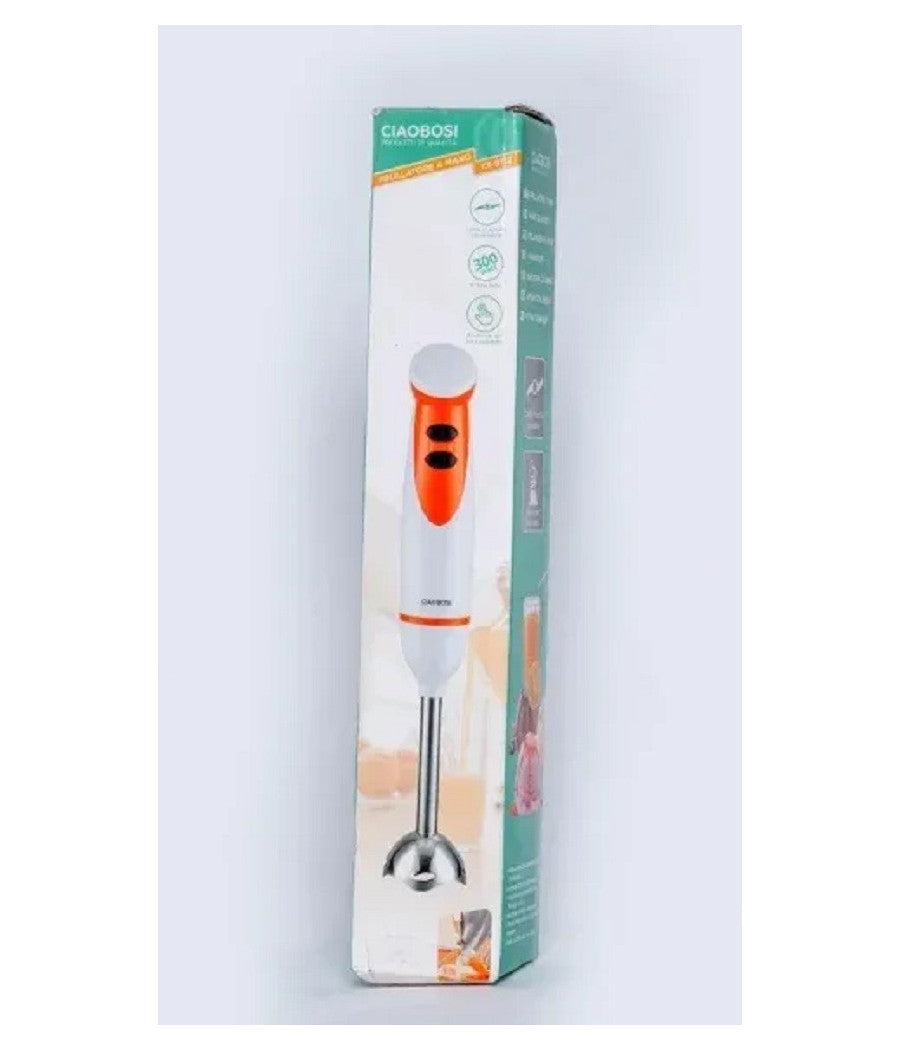 Frullatore Mixer A Immersione 300w Lame Acciaio 2 Velocità  Cucina Trita Tx-9112         