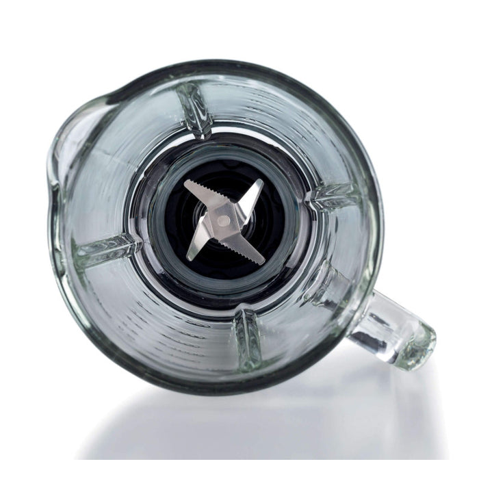 Frullatore Moderna 1000W, tazza vetro 1,5L - 4 velocità, 4 lame - Bianco