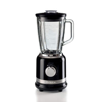 Frullatore Moderna 1000W, tazza vetro 1,5L - 4 velocità, 4 lame - Nero