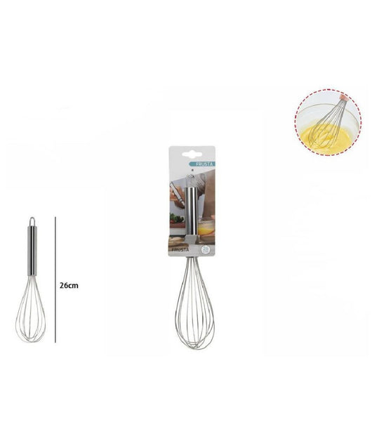 Frusta 26cm Sbattitore Sbatti Uova Montare Dolce Acciaio Utensile Cucina 66198         