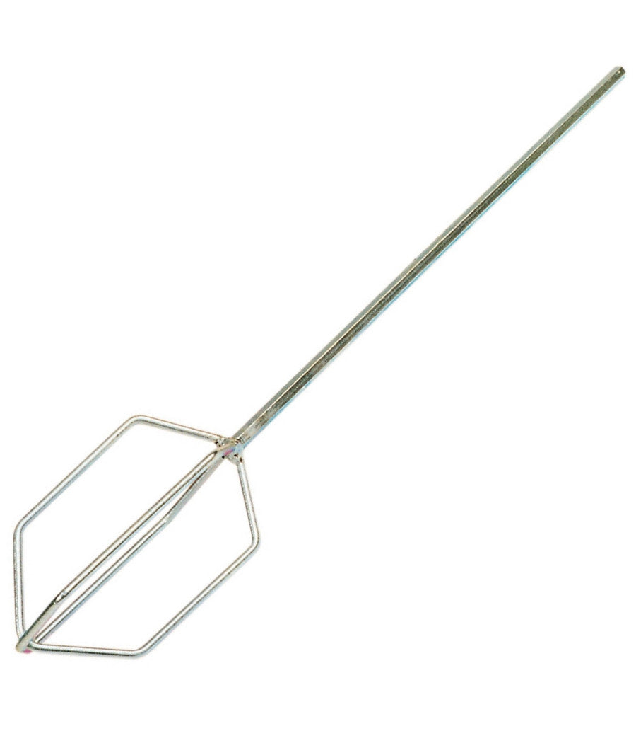 Frusta In Acciaio Zincato Per Miscelatore Pittura Colla Malta Lunghezza 55 Cm         