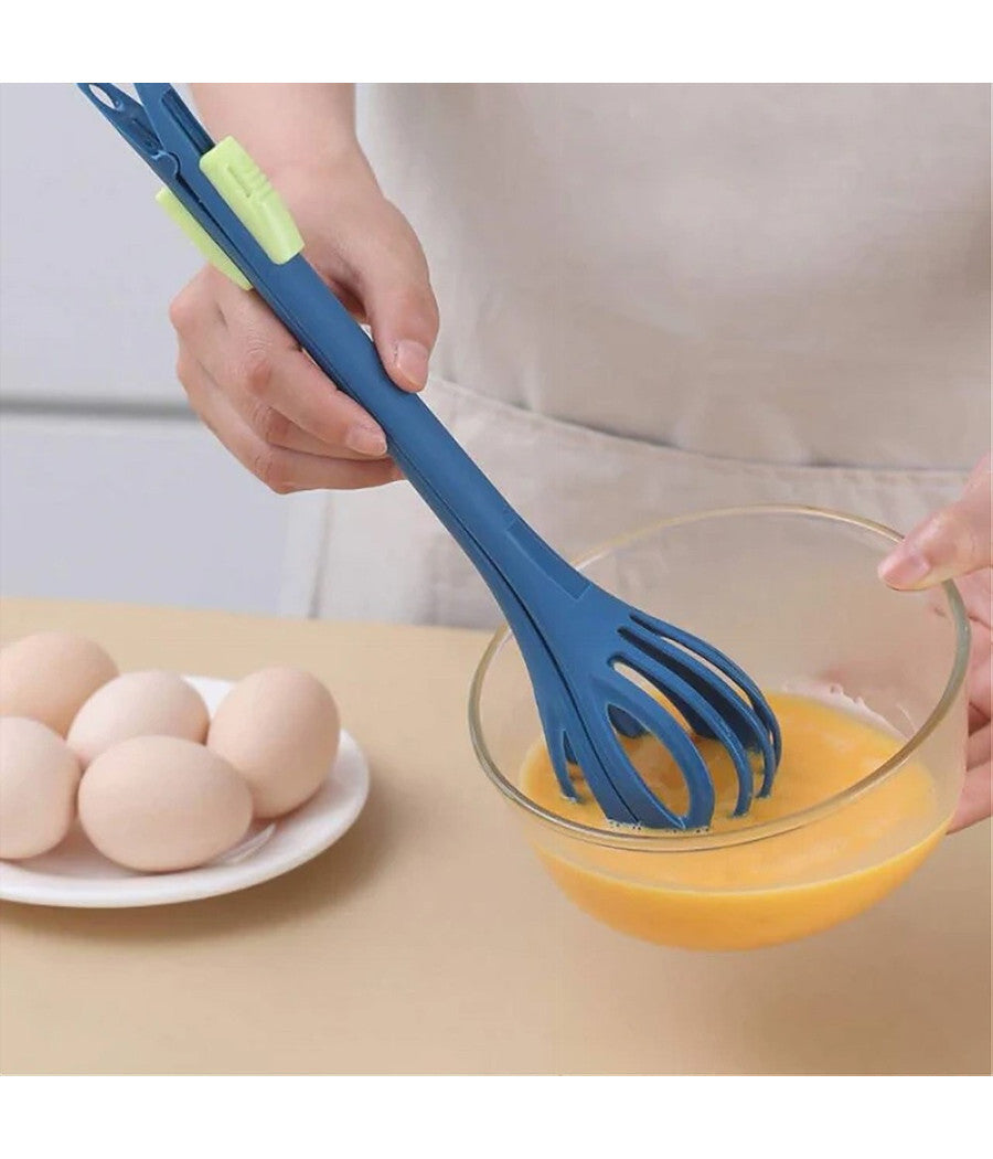 Frusta Multifunzione Monta Mescola Sbatte Utensile Per Cucina Ergonomico Con Clip         