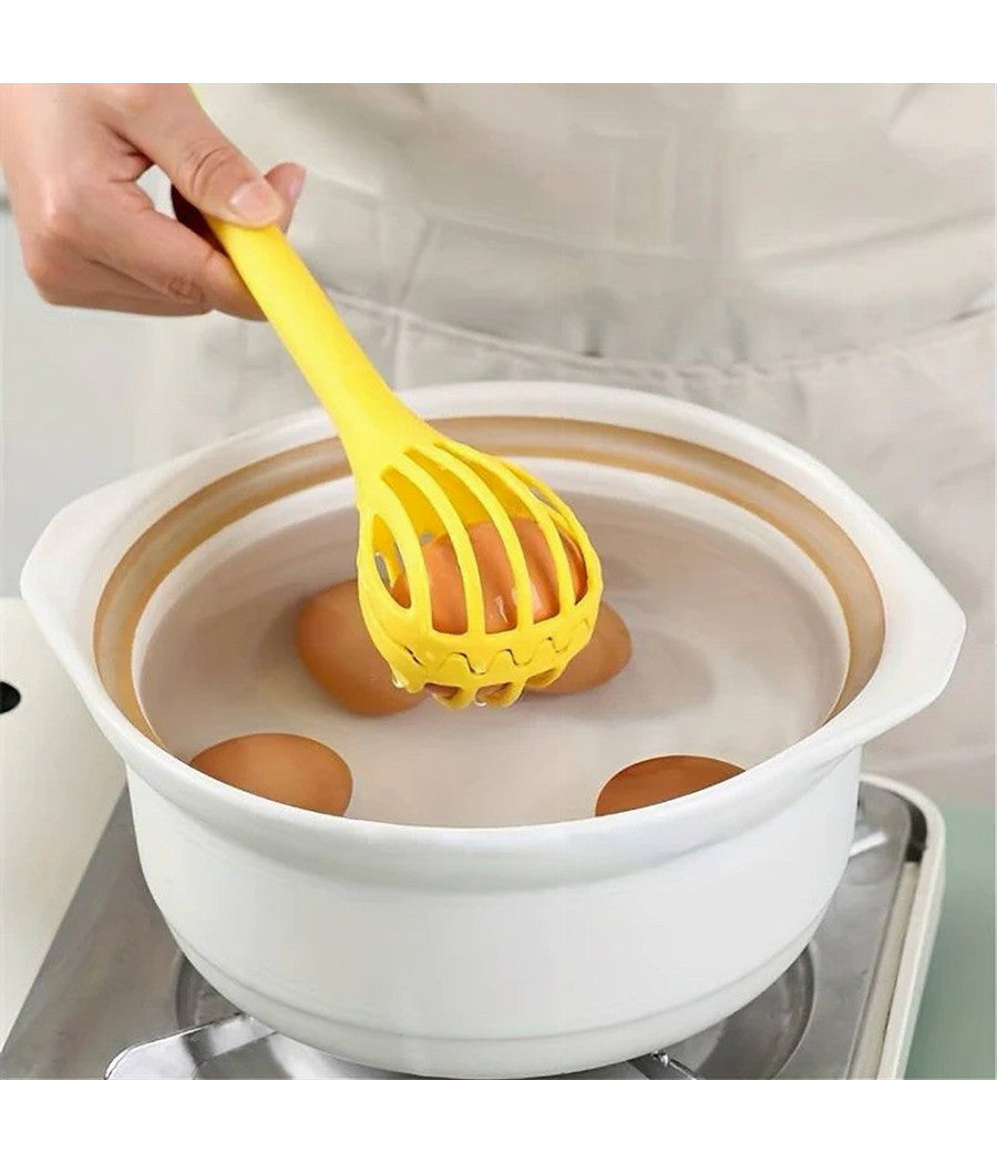 Frusta Multifunzione Monta Mescola Sbatte Utensile Per Cucina Ergonomico Con Clip         