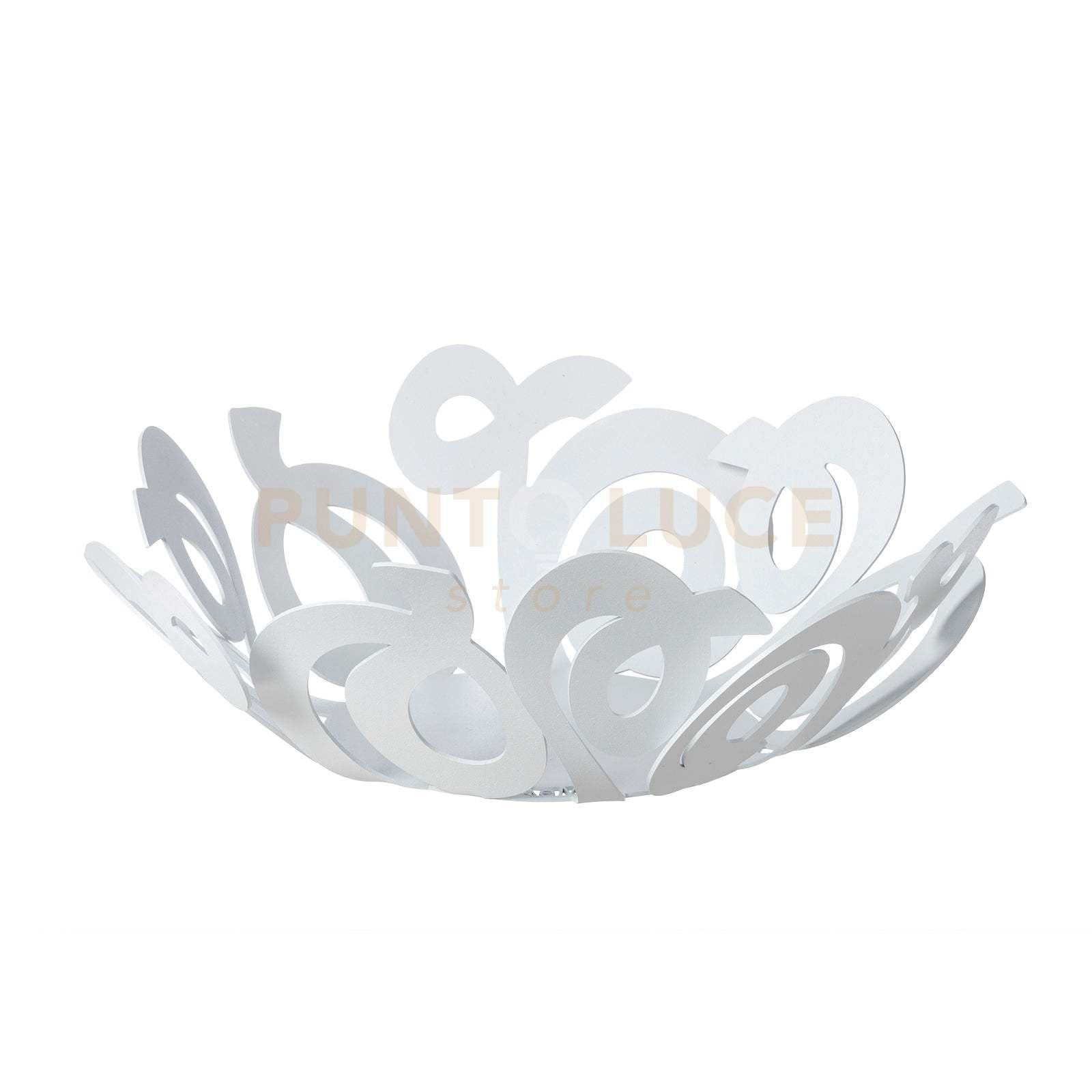 fruttiera nastri Bianco in Ferro 29x9cmh