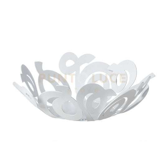 fruttiera nastri Bianco in Ferro 29x9cmh