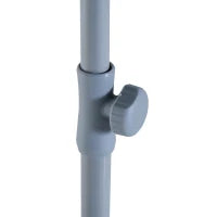 Ombrellone da Esterni 2x2.3 m Portatile e con Tettuccio Inclinabile in Poliestere Verde Scuro