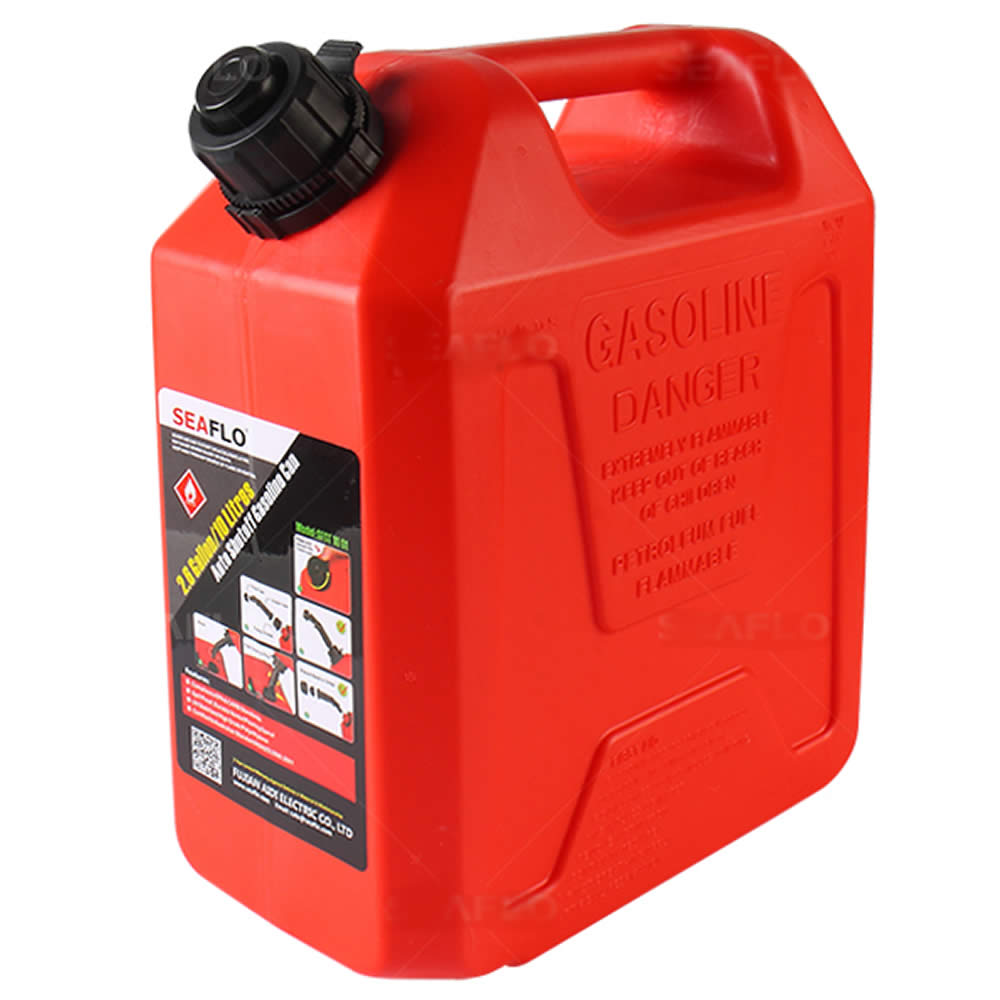 Tanica in plastica seaflo brevettato di rabbocco benzina litri 10