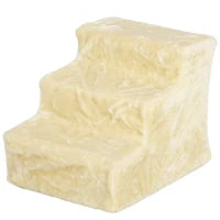 Scala per Cani a 3 Gradini con Fodera Rimovibile e Lavabile 46x35x35 cm Beige