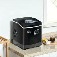 Macchina per Ghiaccio 9 Cubetti in 8-9 Minuti con 3 Dimensioni Regolabili, Nero