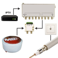 Messi & paoloni cavo coassiale 75Ω Ø6,5mm classe b mdn650ar100 bobina da 100 mt