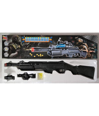 Fucile Pistola Giocattolo A Pallini Con Luce Torcia Puntatore Mitra Commando         