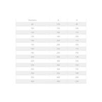 Fumaiolo da 220mm tipo zara di acciaio inox aisi 304 base tonda innesto m maschio monoparete