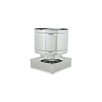 Fumaiolo da 22x32cm tipo botte 4 venti inox aisi 304 base rettangolare