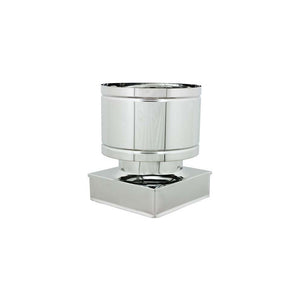 Fumaiolo da 22x32cm tipo botte 4 venti inox aisi 304 base rettangolare