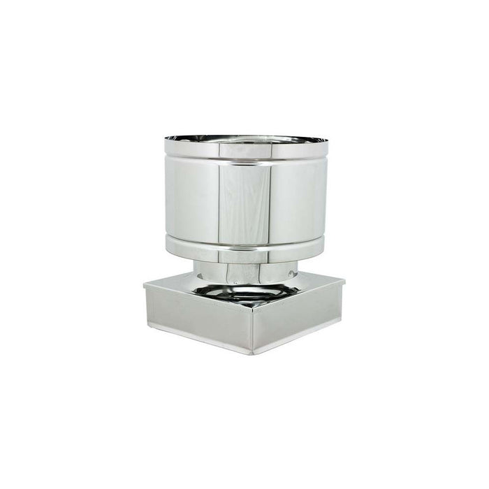 Fumaiolo da 22x32cm tipo botte 4 venti inox aisi 304 base rettangolare