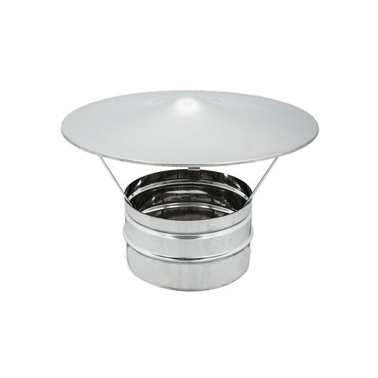 Fumaiolo da 230mm tipo cinese inox base tonda innesto m maschio