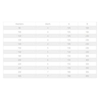 Fumaiolo da 230mm tipo con lamelle inox base tonda innesto m maschio