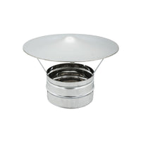 Fumaiolo da 300mm tipo cinese inox base tonda innesto m maschio