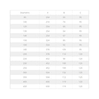 Fumaiolo da 300mm tipo cinese inox base tonda innesto m maschio