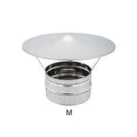 Fumaiolo da 80mm tipo cinese inox base tonda innesto m maschio