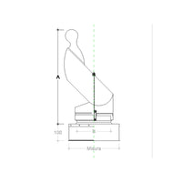 Fumaiolo gallo 37x37cm in acciaio inox base quadra