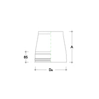 Fumaiolo terminale conico inox doppia parete da 200-250mm