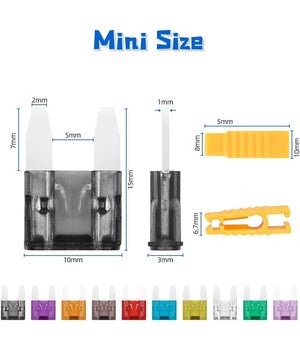 Fusibili Assortiti 100 Pz Lamellari Per Auto E Moto Barca Kit Mini Fusibbili         