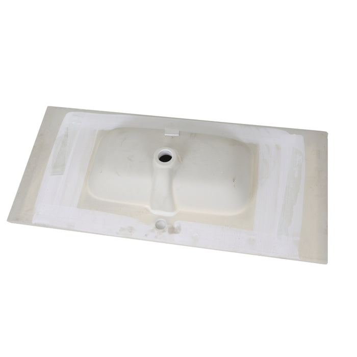 Lavabo ad incasso in ceramica bianco lucido per mobili bagno *** misure 91x46 cm, confezione 1