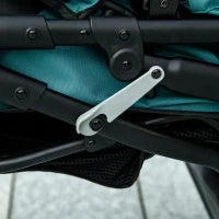 Passeggino per Cani, Pieghevole, Parasole, Finestre in Rete, Cestino Portaoggetti, 111 x 58 x 107 cm, Verde Scuro