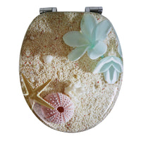 Sedile copri wc universale frizionato fantasia mdf chiusura rallentata *** fantasia sea sand, confezione 1