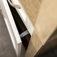 kleankin Mobile Bagno Alto in Truciolato con un Cassetto, 2 Armadietti e 2 Ripiani Aperti Regolabili, 37x30x184 cm