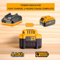 Batteria ioni litio 20v 4ah indicatore led potenza costante strumenti elettrici