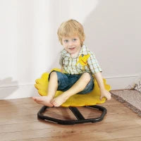 Sedia girevole sensoriale per bambini, sedile girevole per l'allenamento dell'equilibrio e della coordinazione, giallo
