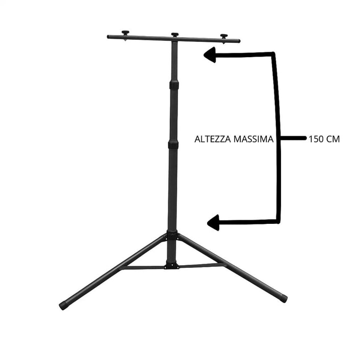 Ecova 25029 treppiede in ferro per proiettori led con foro installazione 5mm