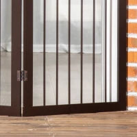 Cancellino Portatile da 3 Sezioni per Cani e Animali Domestici Divisorio di Sicurezza Pieghevole, 160x1.2x76 cm, Marrone