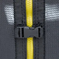 Trampolino Elastico Esterni con Rete di Sicurezza e Pali Imbottiti per Adulti e Bambini, 244x244x205cm