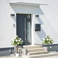 Set 2 Alberelli di Rose Finte Alte 90cm con 21 Fiori e Vaso, Bianco e Verde