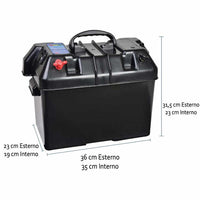 Cassetta batteria 100a con maniglia mm 190x360x260 h