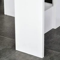 Tavolo Pieghevole da Pranzo a 2 Ribalte, Tavolo da Pranzo Allungabile in Legno Salvaspazio per Cucina e Soggiorno, 104x76x73.7 cm, Bianco