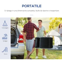 Sdraio da Giardino Pieghevole con Cuscino, Schienale con 7 Reclinazioni, 137x63.5x100.5cm, Nero