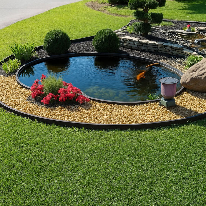 Laghetto in vetroresina modello maldive interrare dimensioni cm 350x225x60 litri 2400